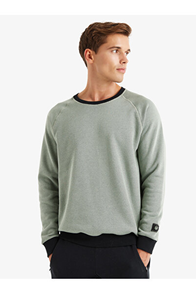 Blackspade Yeşil Erkek Yuvarlak Normal Düz Sweatshirt 40622