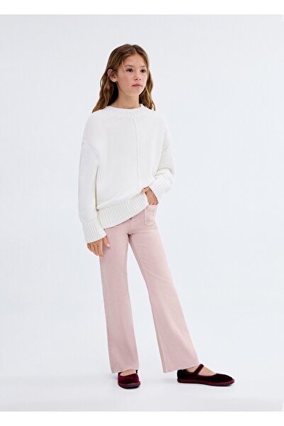 MANGO Kids Pantaloni de blugi evazați cu aplicații decorative