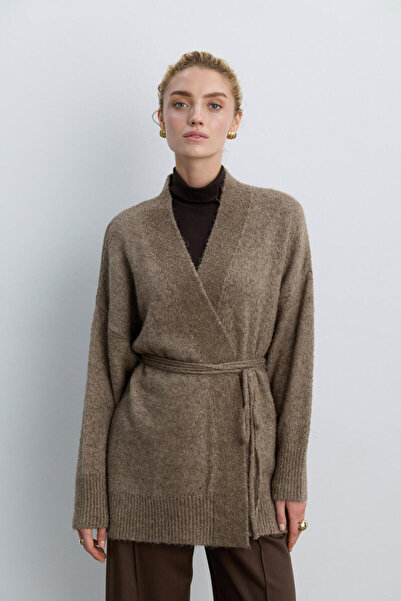 BE BLUE VİZON İNCE KUŞAKLI KİMONO HIRKA