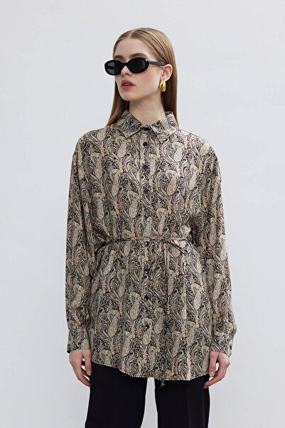 BE BLUE CAMASĂ VINTAGE CU IMPRIMARE ŞAL