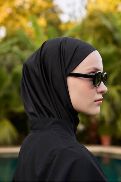 BE BLUE Δεμένο Μαύρο Μαγιό Hijab - Μπόνε