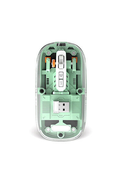 Choice Green Transparent Magnetic Triple Mode Bluetooth compatible 2.4G Wirel...