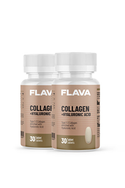 FLAVA Collagen + Hyaluronic Acid - 30 Tablet X 2 Adet