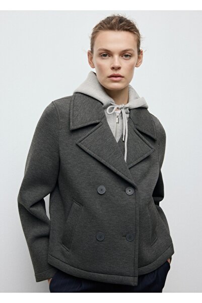 MANGO Woman Kombine kapüşonlu ceket