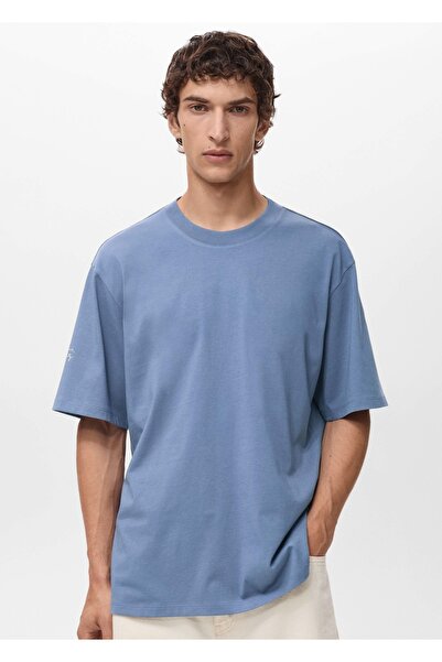 MANGO Man Desenli pamuklu tişört