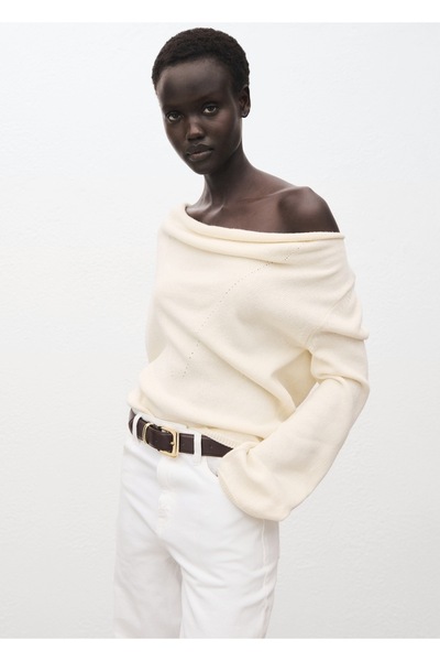 MANGO Woman Degaje yakalı kazak