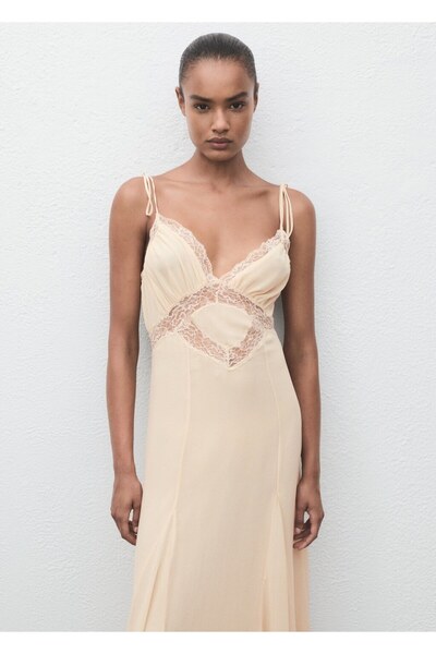 MANGO Woman Dantelli elbise