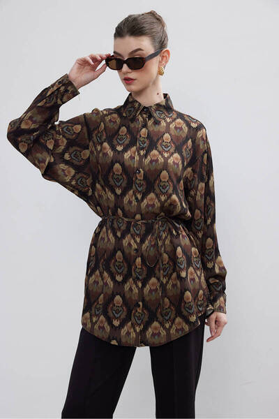 BE BLUE ΠΟΥΚΑΜΙΣΟ VINTAGE ΜΕ ΕΘΝΙΚΟ ΣΧΕΔΙΟ