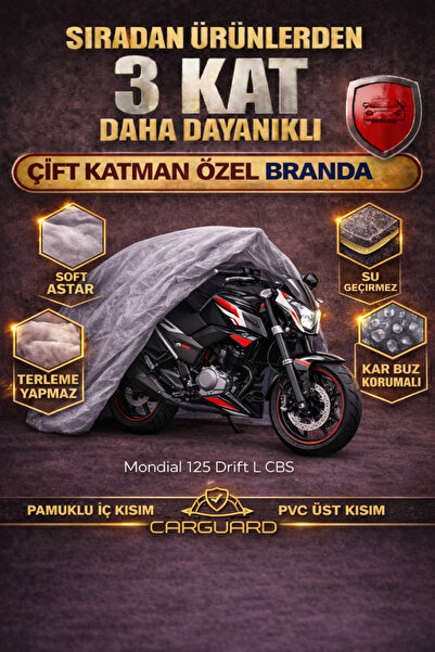 CarGuard غطاء محرك الدراجة النارية Mondial 125 Drift L CBS - مصنوع من مادة ال...