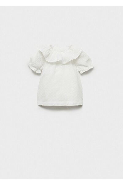 MANGO Baby Μπλούζα με βολάν στο λαιμό