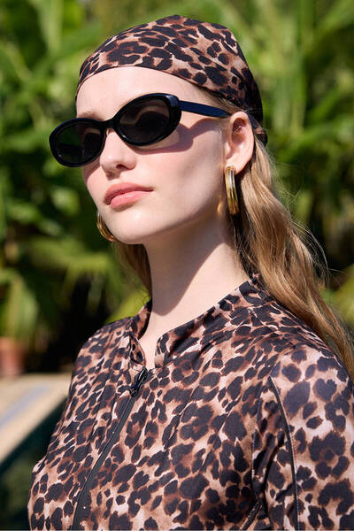 BE BLUE Leopard Patterned Stylish Bandana