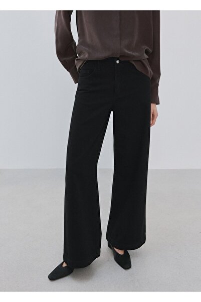 MANGO Woman Orta bel wide leg jean pantolon