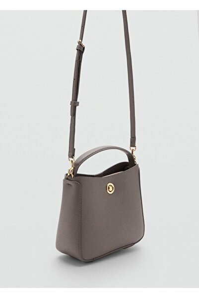 MANGO Woman Küçük boy metal detaylı bucket çanta