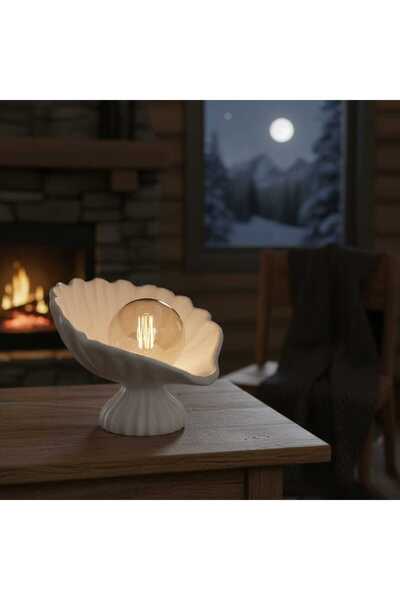 Storizaa Oyster Lampshade Concrete Textured Modern Night Light |   Decorative...