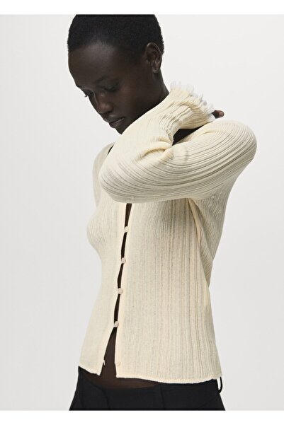 MANGO Woman Kontrast biyeli hırka