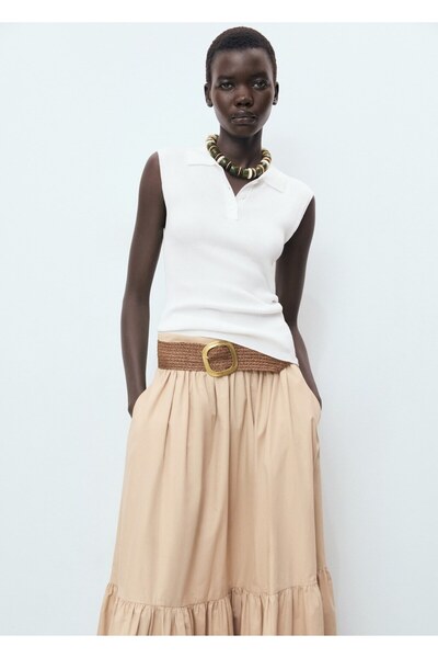 MANGO Woman Polo yaka triko bluz