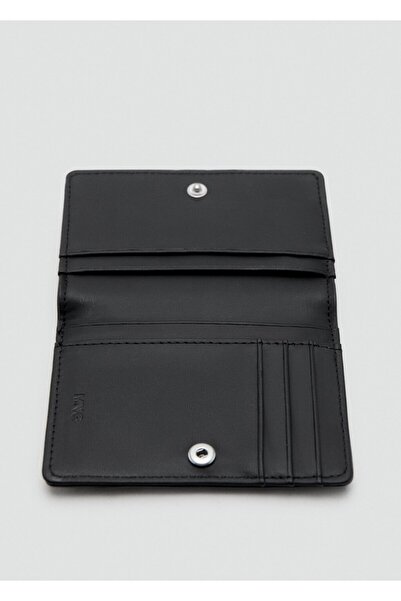 MANGO Man Eskitilmiş görünümlü para cüzdanı