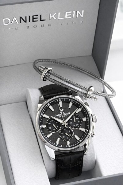 Daniel Klein Leather Cord Internal Dial Functions Active 3 Atm Water Resistan...