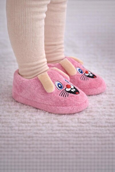 Büşra Sultan Ayakkabı & Çanta Kız Çocuk Pembe Tavşan Hayvan Figürlü Çocuk Pan...