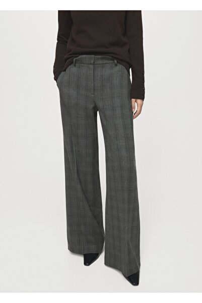 MANGO Woman Kareli wideleg kumaş pantolon