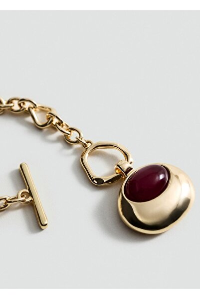 MANGO Woman Halkalı yuvarlak kolye