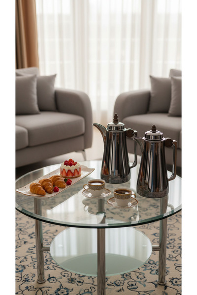 Generic طقم ترامس شاي وقهوة بتصميم فاخر ملكي 1 لتر