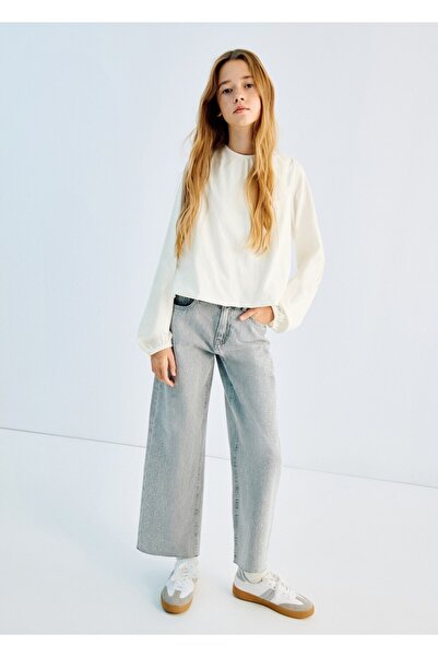 MANGO Kids Büzgülü pamuklu tişört