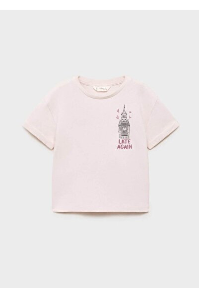 MANGO Baby Kayık desenli pamuklu tişört