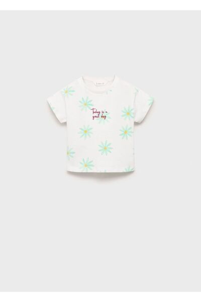 MANGO Baby T-Shirt mit gesticktem Muster