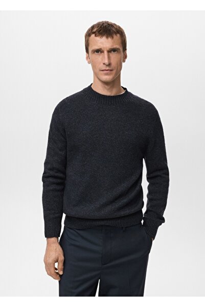 MANGO Man Yün karışımlı dokulu örgü kazak