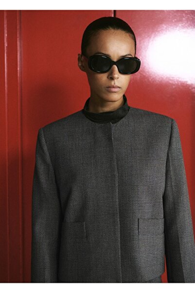 MANGO Woman Crop blazer ceket