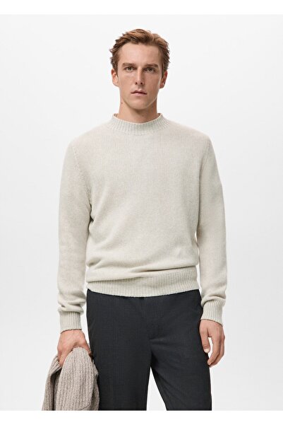 MANGO Man Yün karışımlı dokulu örgü kazak