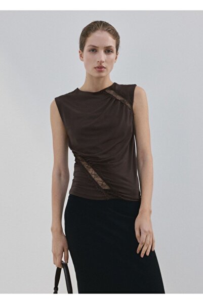 MANGO Woman Büzgülü dar kesim bluz