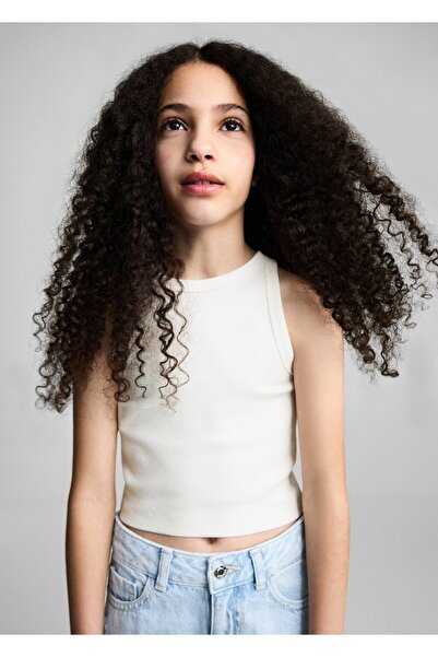 MANGO Kids Triko cropped bluz