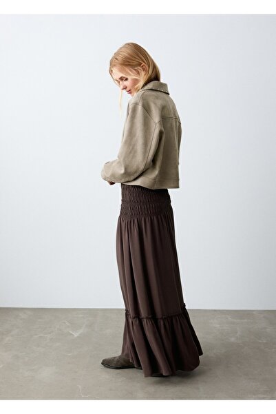 Mango Teen Büzgülü uzun etek