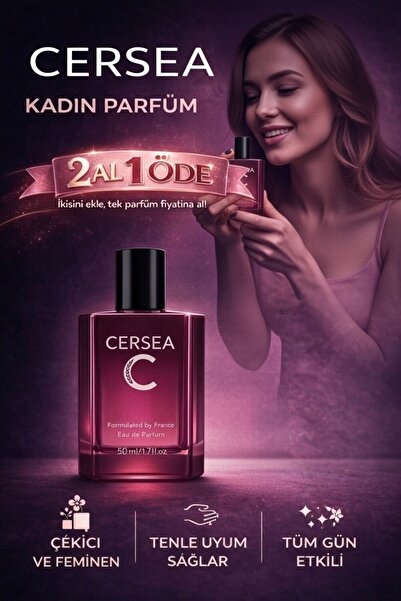 CERSEA Afrodızyak Etkili Kadın Parfüm EDP 50 ml – Gündüz ve Gece Kullanıma Uygun