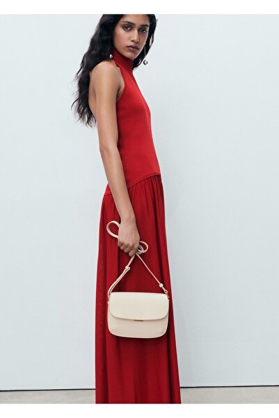 MANGO Woman Kombinasyonlu örgü halter elbise