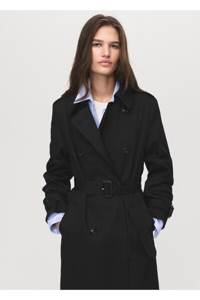 MANGO Woman Klasik kemerli trençkot