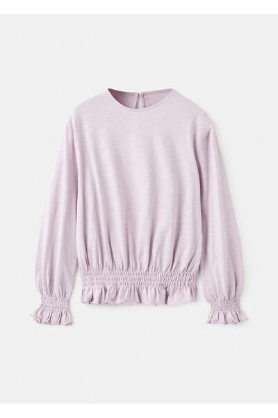 MANGO Kids Büzgü detaylı tişört