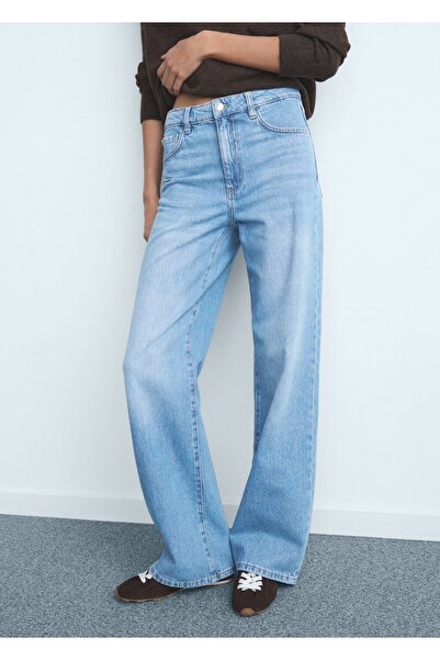 MANGO Woman Danila wide leg yüksek belli jean