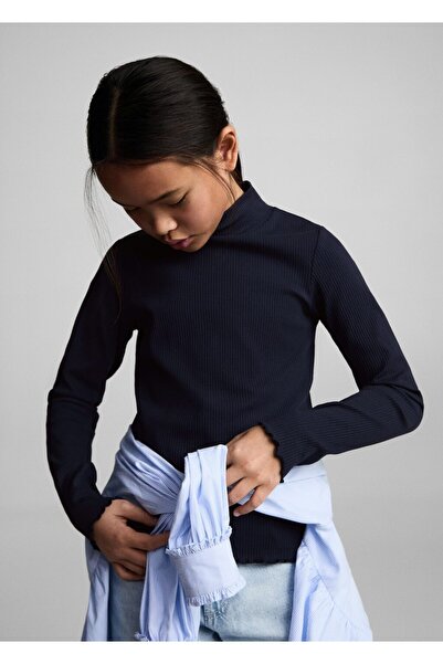 MANGO Kids Elastisches T-Shirt mit Stehkragen