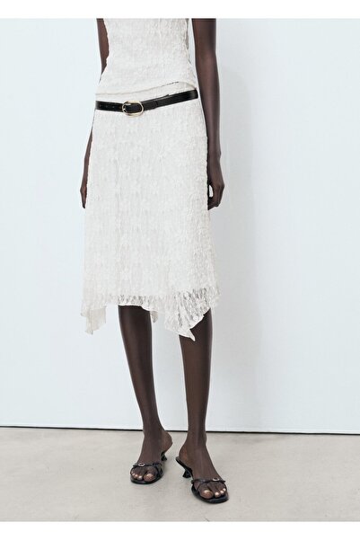 MANGO Woman Dantelli midi etek