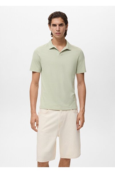 MANGO Man Pamuklu pike polo gömlek