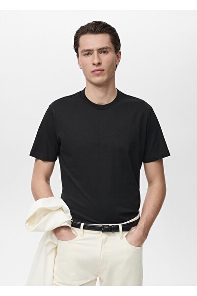 MANGO Man %100 pamuklu dar kesim tişört