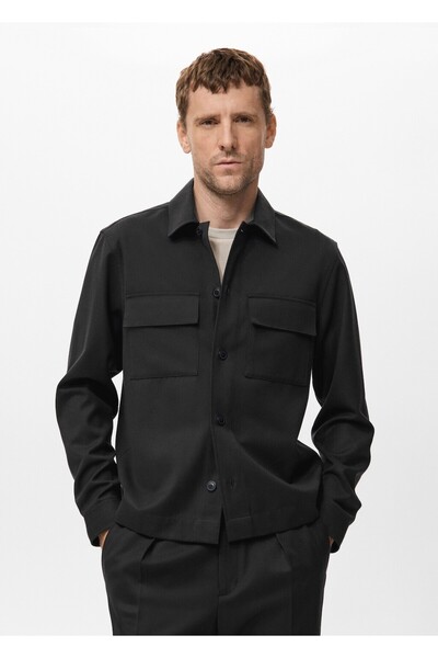 MANGO Man Cepli flanel gömlek ceket
