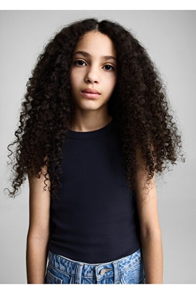 MANGO Kids Triko cropped bluz