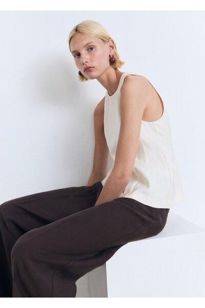 MANGO Woman Halter Neck A-Line Blouse