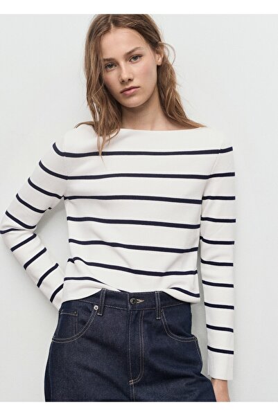 MANGO Woman Kayık yaka ince triko kazak