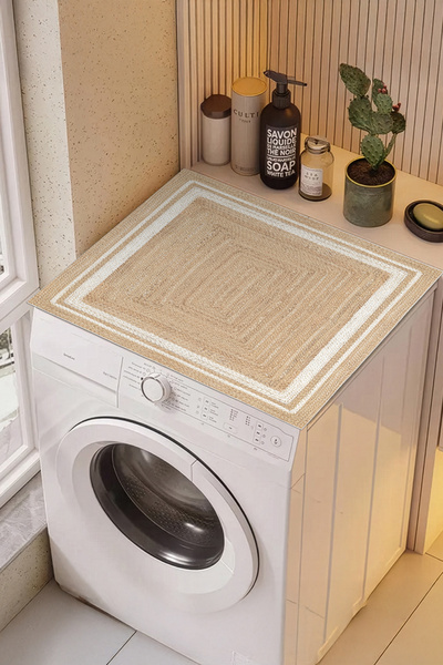 Homefesto Non-Slip Based Washing Machine Cover Modern Useful Washable Mat