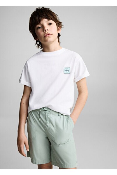 MANGO Kids Beli lastikli bermuda şort